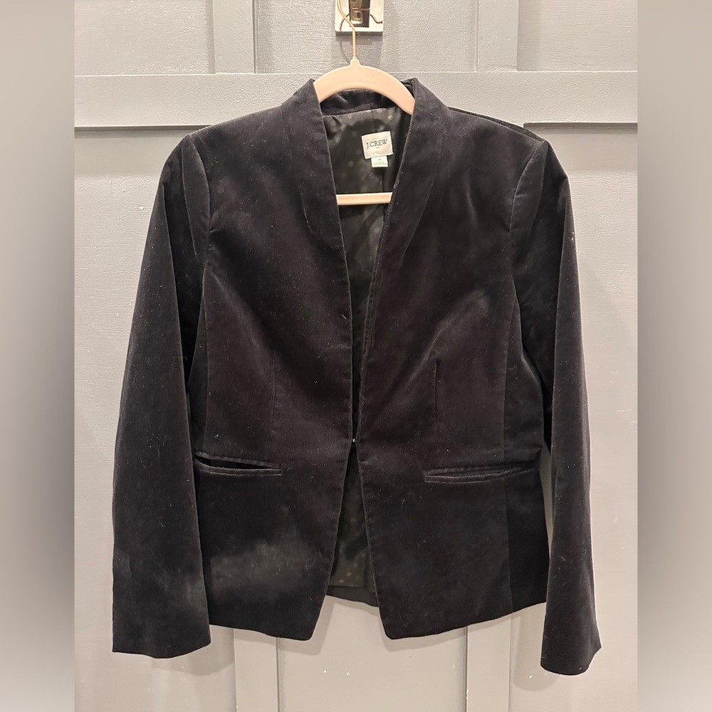 J. Crew Women's Velvet Black Blazer